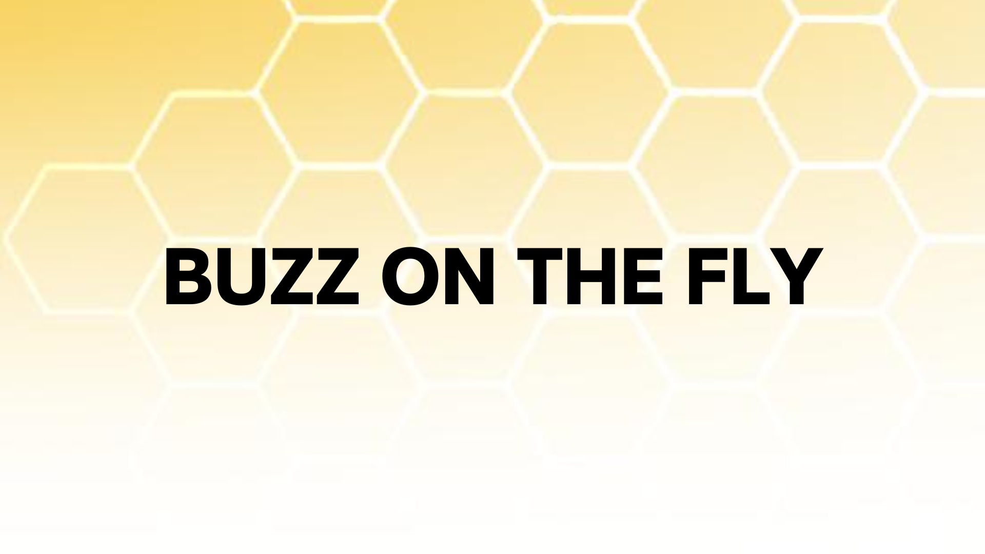 BUZZ ON THE FLY